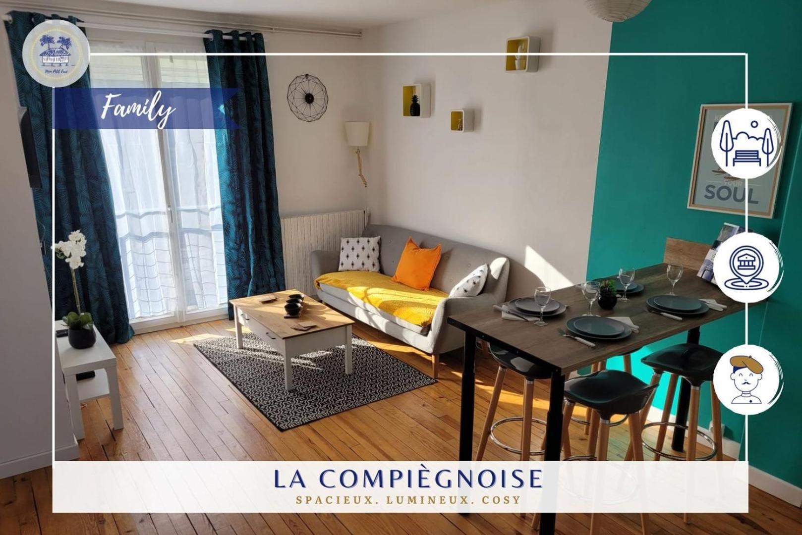 Apartmán La Compiegnoise - Spacieux - Lumineux - Cosy Compiègne Exteriér fotografie